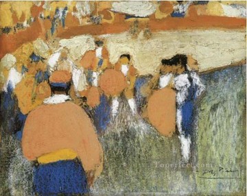 entering the arena Painting - In the arena 1900 cubism Pablo Picasso